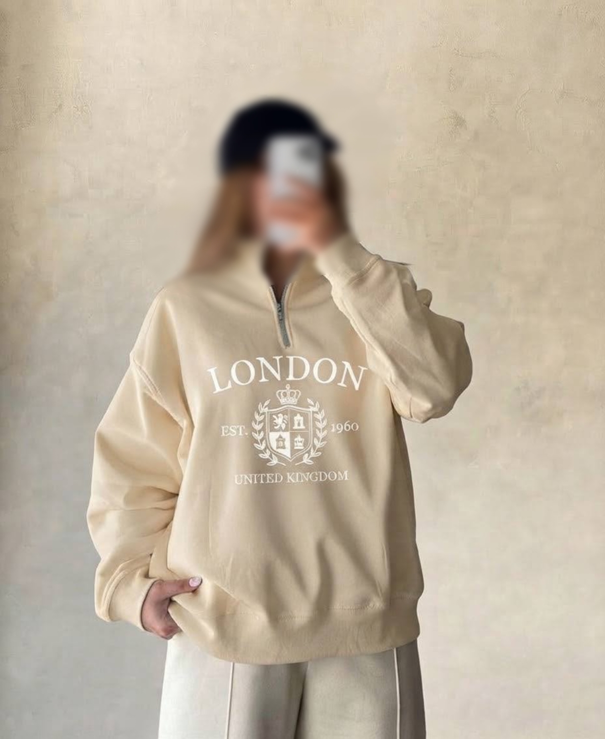 تصویر تخصصی دورس نیم زیپ داخل کرک London با نمایش ویژگیها و جزئیات فنی