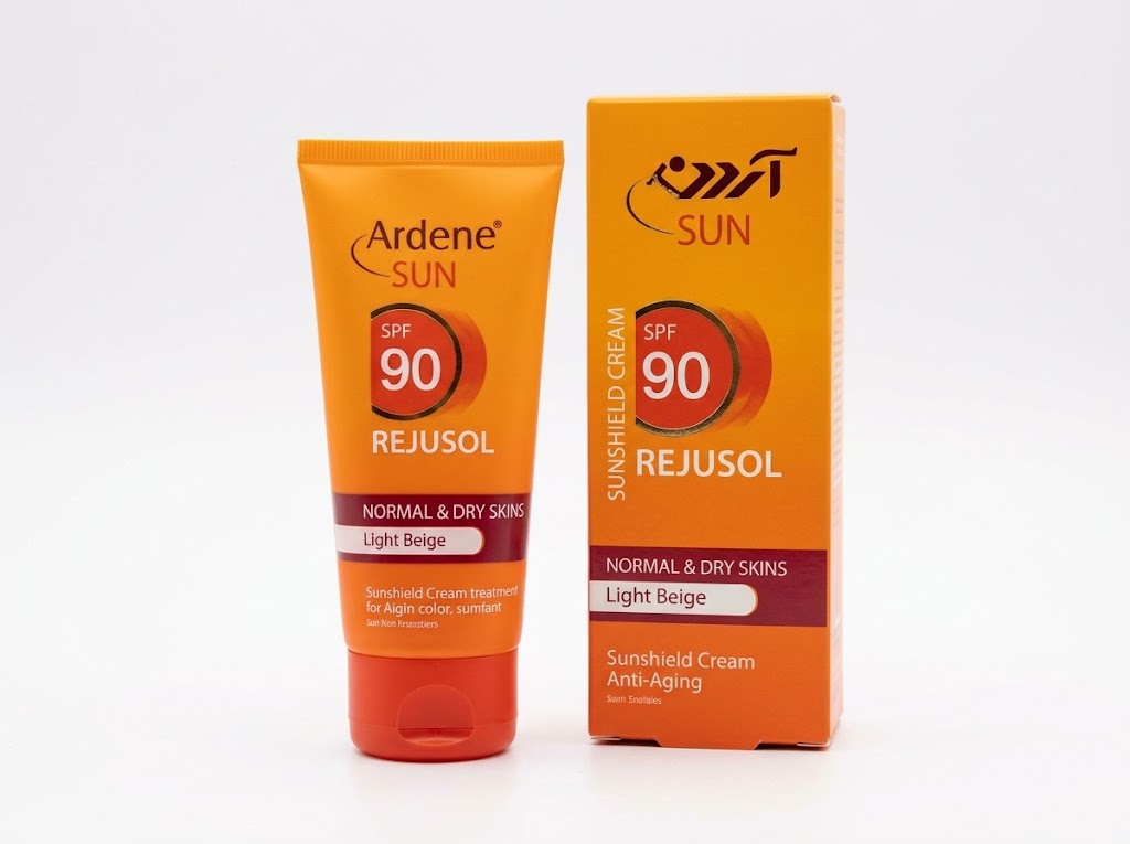کرم ضد آفتاب رنگی SPF90 آردن مناسب پوست معمولی و خشک 50 گرم