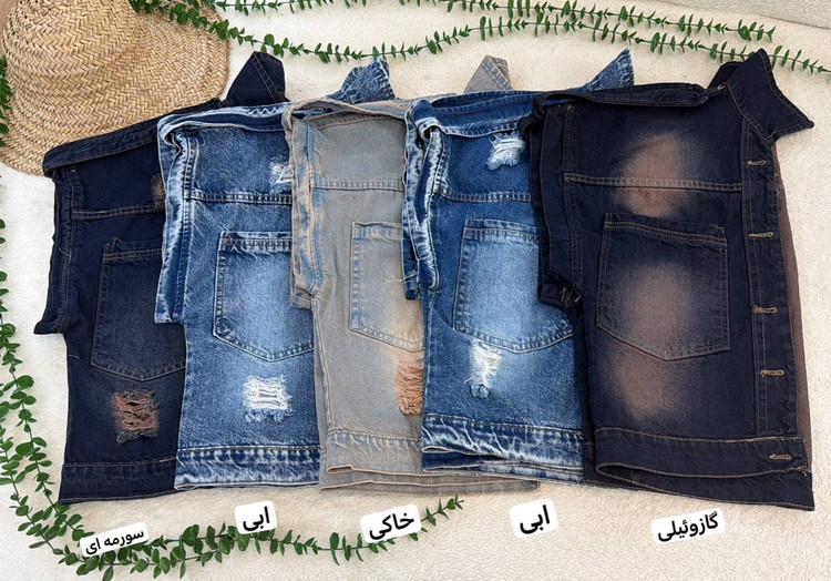 جزئیات دقیق قطعات و اجزای وست جین زنانه جین اصلی در نمای ماکرو