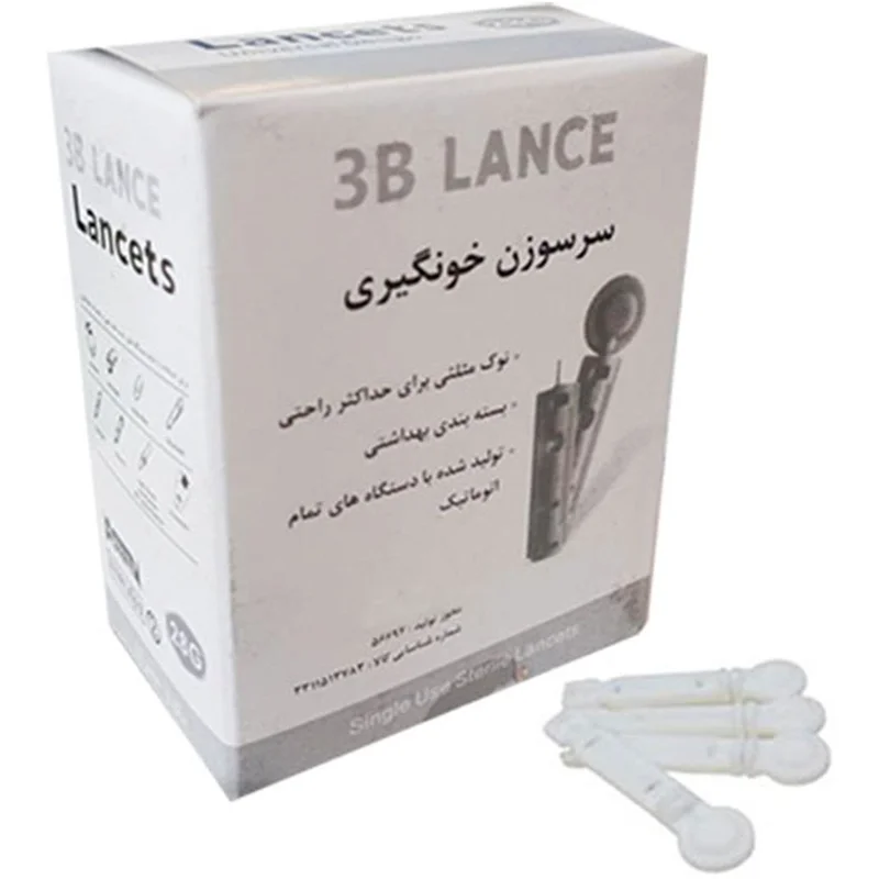 جزئیات کیفیت ساخت و متریال به‌کاررفته در لانست سرسوزن خونگیری 100عددی 2027/01