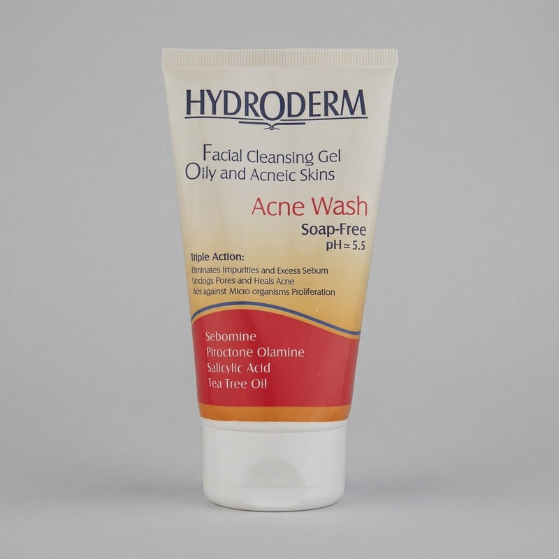 نمای محصول ژل شست‌وشوی صورت هیدرودرم مدل Oily Skin با تمامی جزئیات ظاهری و فنی