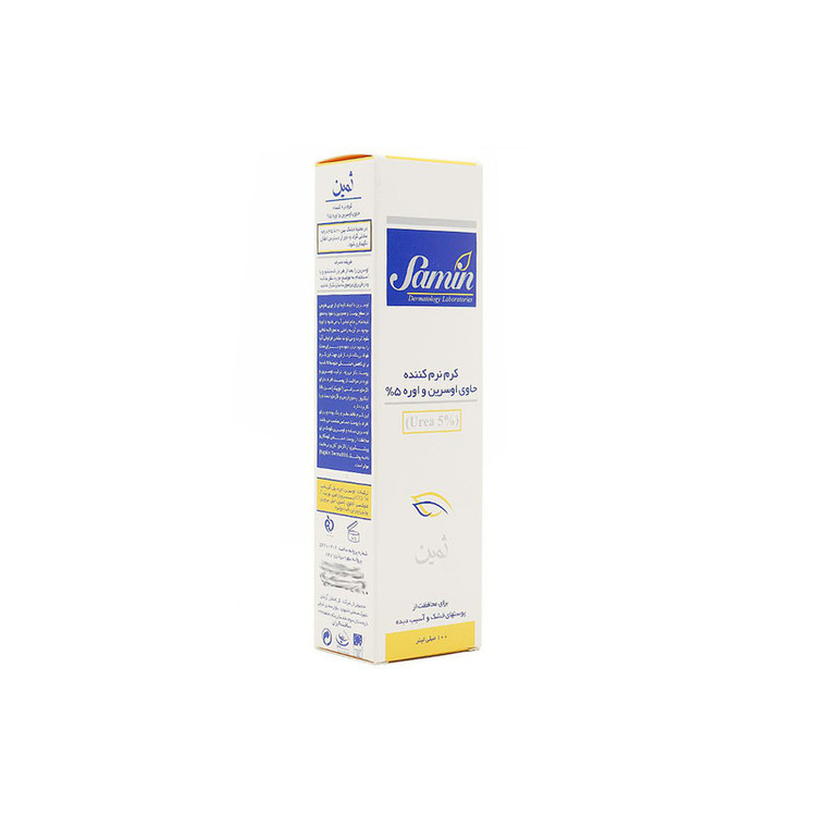 طراحی مدرن و استاندارد کرم نرمکننده اوسرین و اوره 5درصد ثمین مناسب پوست خشک و آسیبدیده حجم 100 میلیلیتر در نمای کامل - نمای 8_1
